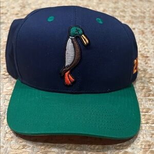 24.7 Navy and Green Duck Embroidered Cap